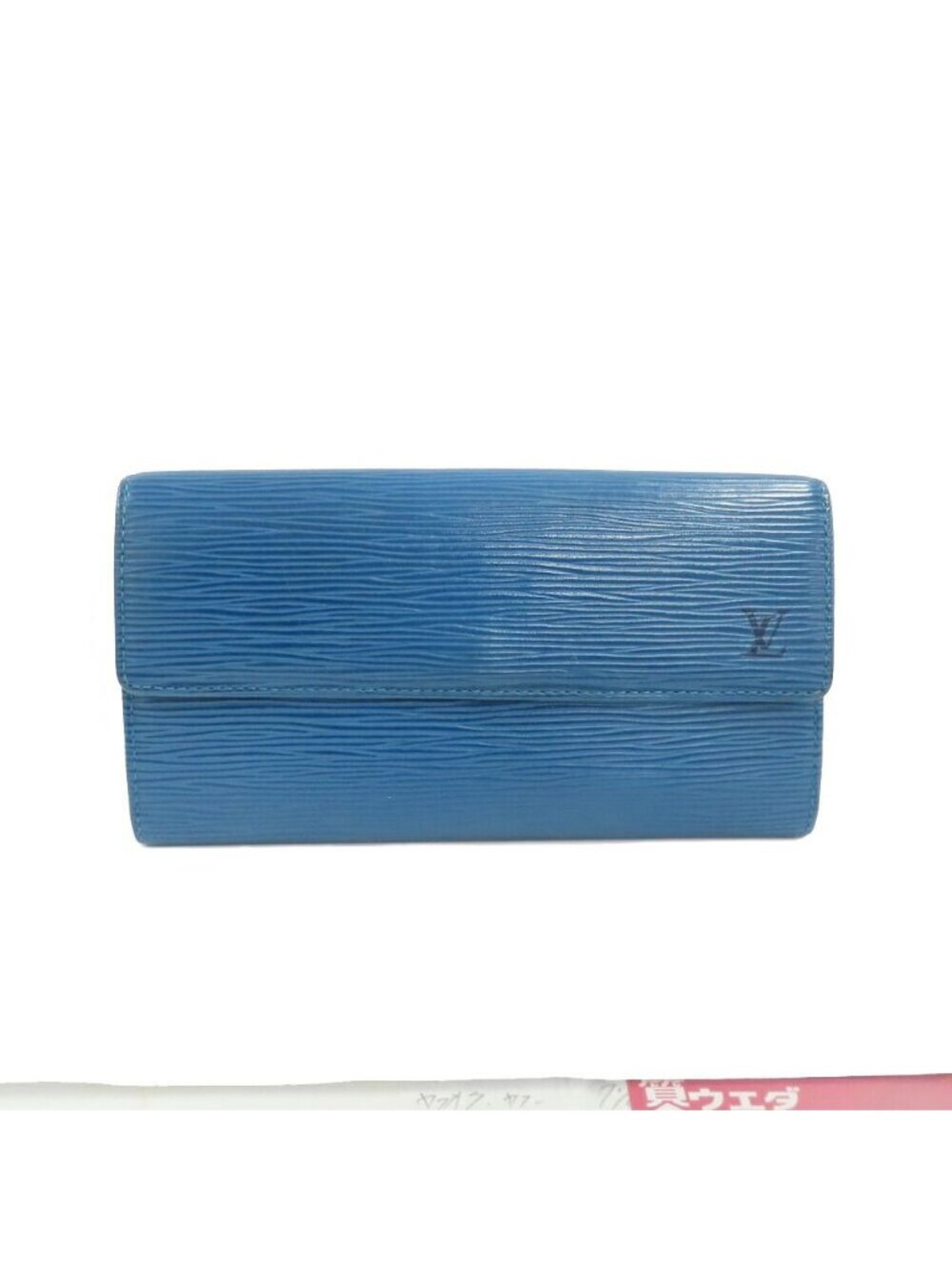 Louis Vuitton Epi Portefeuille Sarah Toledo Blue Wallet